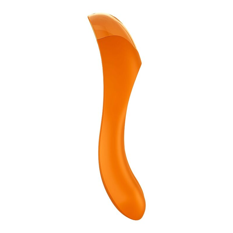 Satisfyer Candy Cane vibrador de dedo naranja, vista frontal