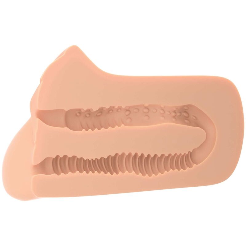 PDX PLUS+ Pick Your Pleasure en detalle, con vista lateral y doble abertura texturizada.
