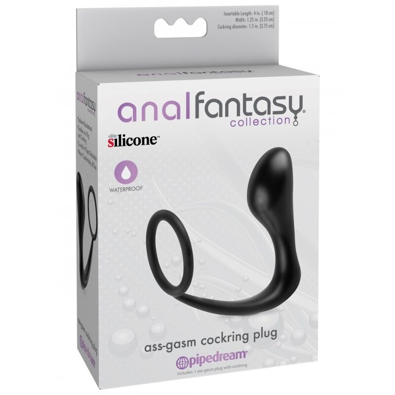 Caja del producto Anal Fantasy con un dilatador anal negro ilustrado en la portada.