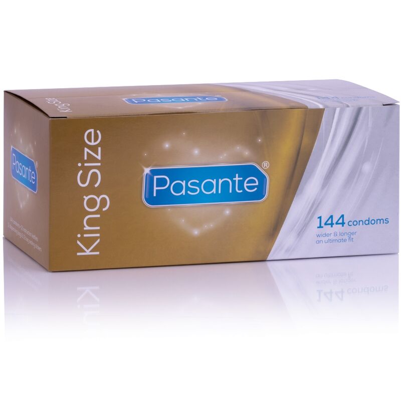 Caja de preservativos Pasante King Size, con 144 unidades.