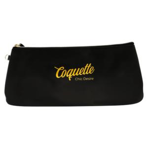Neceser XL Coquette Chic Desire negro con logo dorado y cierre superior