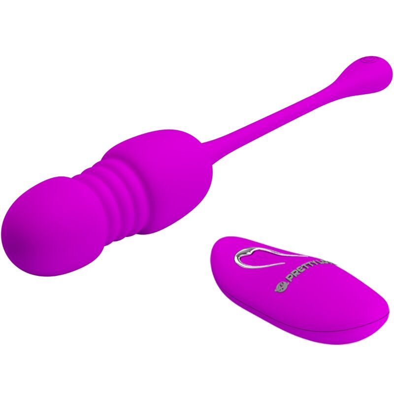 Huevo vibrador Pretty Love Callieri morado con mando inalámbrico.