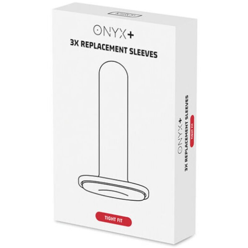 Caja del producto KIIROO ONYX+ con 3 fundas de repuesto y ajuste apretado.