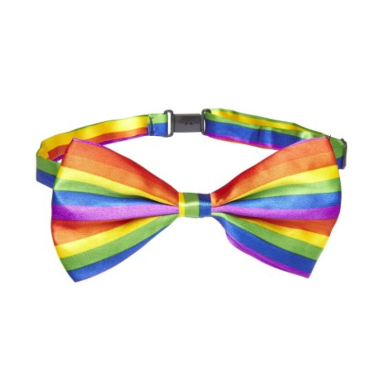 Pajarita arcoíris PRIDE con correa ajustable.