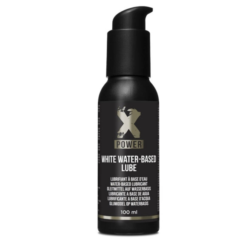 Lubricante Xpower White a base de agua, botella negra de 100 ml
