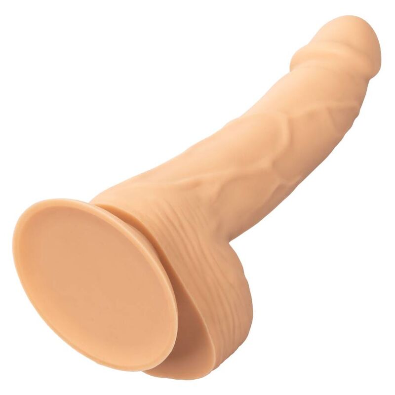 CalExotics Silicone Studs 6 in, dildo realista de silicona color piel con base de ventosa.