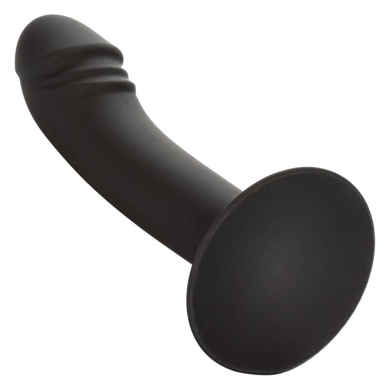 Plug anal curvado negro de CALEXOTICS con base de ventosa