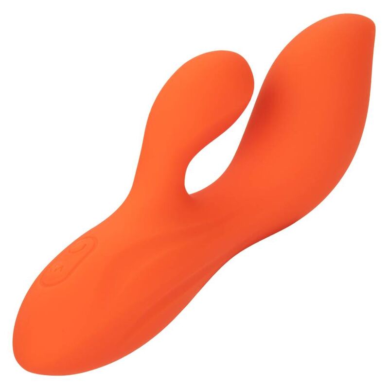 CalExotics Stella Dual Teaser naranja en vista frontal, con forma curva de doble extremo.