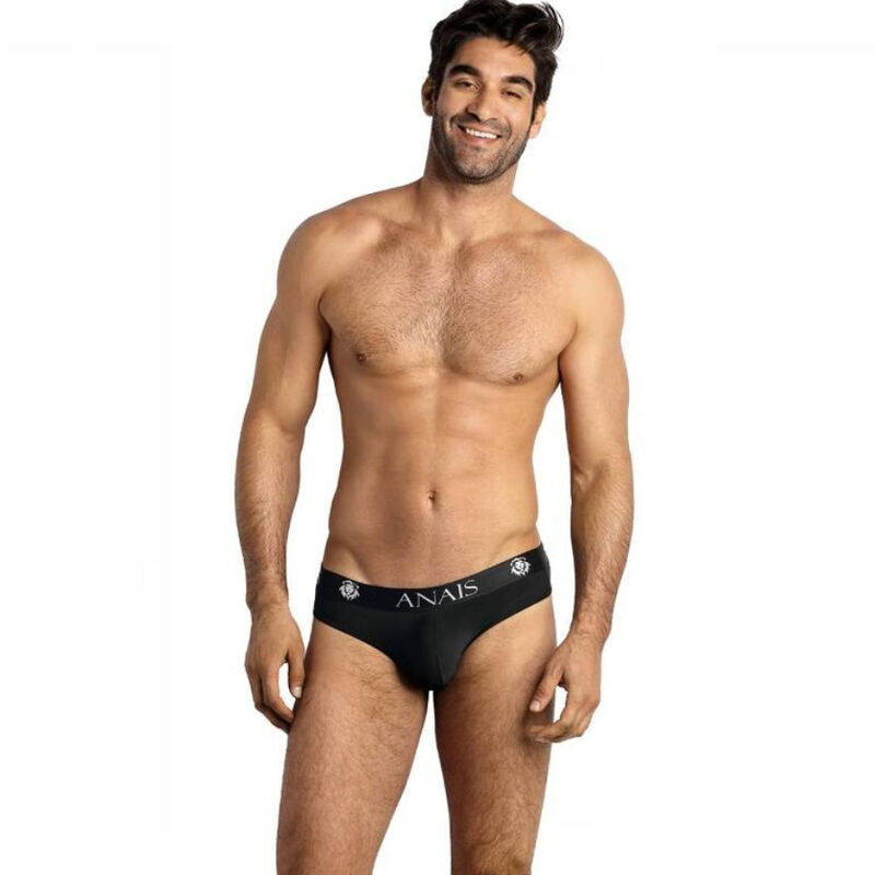 Slip para hombre ANAIS Men negro, vista frontal.