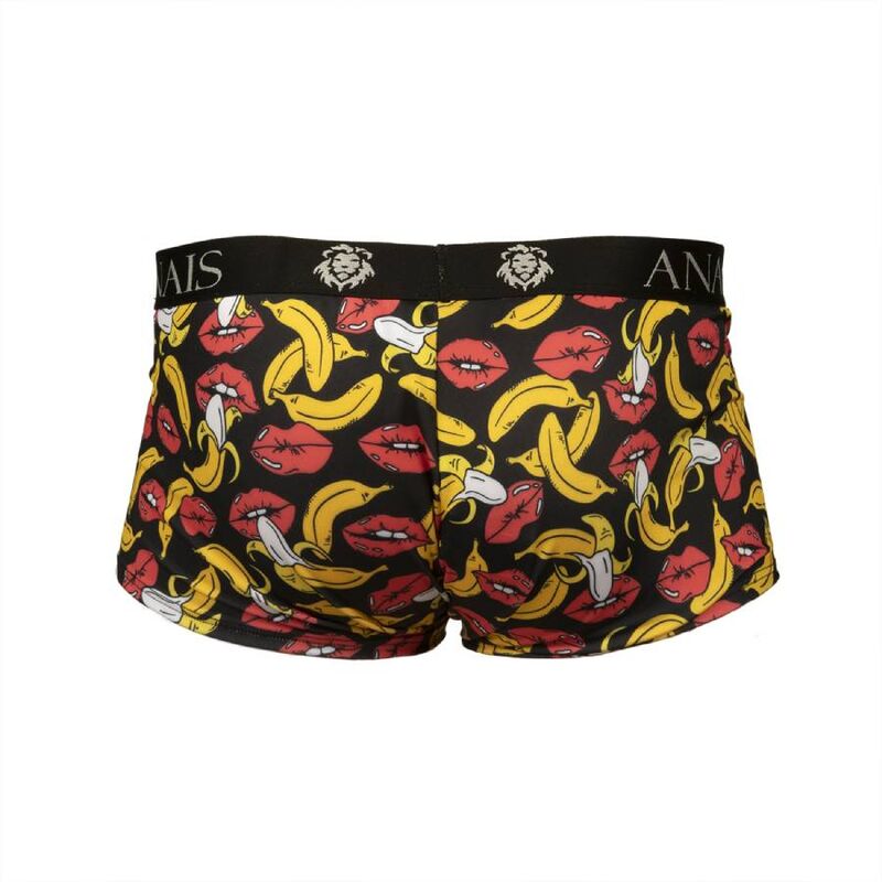 Boxer ANAIS MEN Banana con estampado de plátanos y labios, vista frontal.