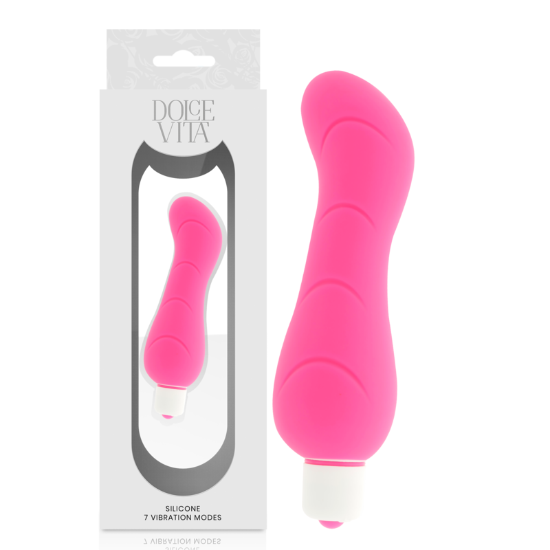 Vibrador de punto G Dolce Vita rosa con caja del producto visible