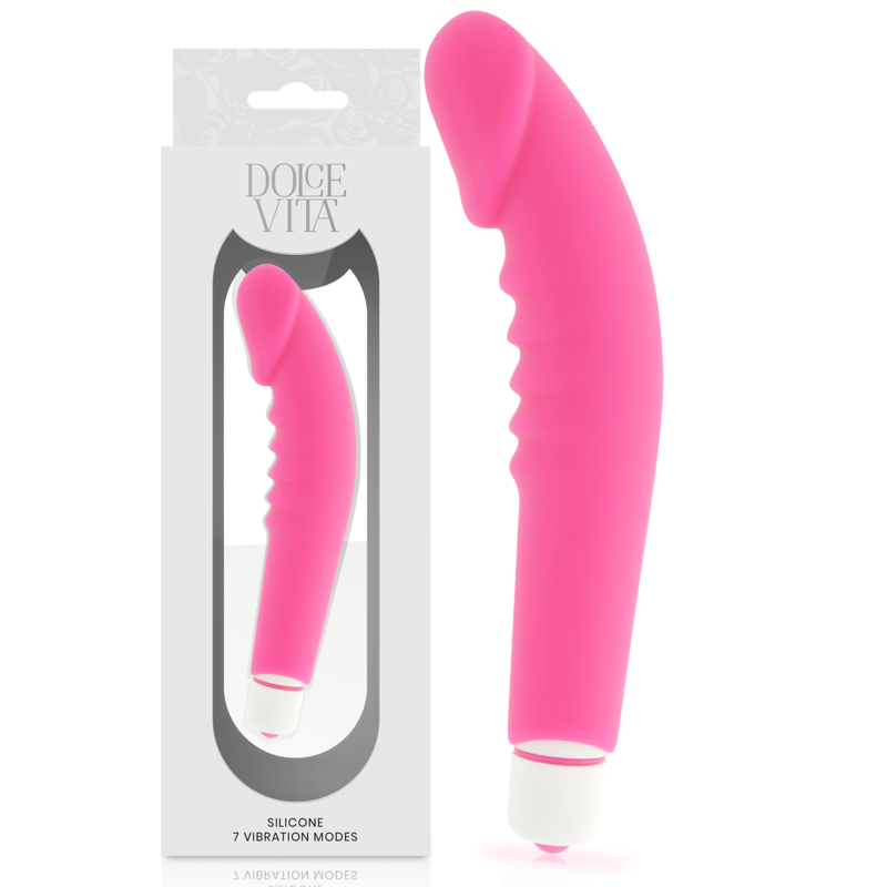 Vibrador rosa Dolce Vita con caja del producto visible