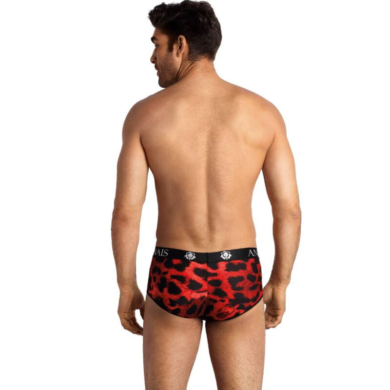 ANAIS MEN SAVAGE bóxer brief rojo y negro, vista trasera.