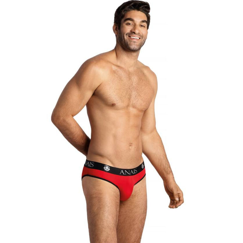ANAIS MEN Soul Slip rojo en vista frontal sobre modelo masculino
