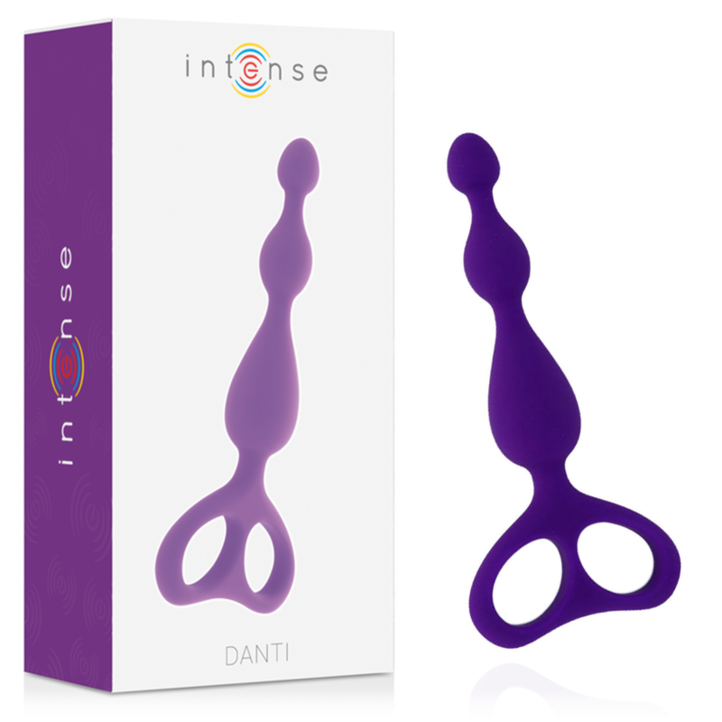 INTENSE Danti, estimulador anal lila con caja del producto