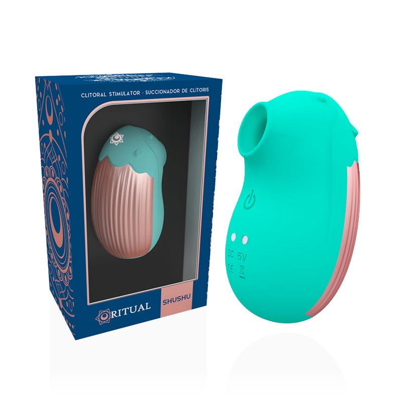 RITHUAL Shushu 2.0 en turquesa y rosa, con caja del producto