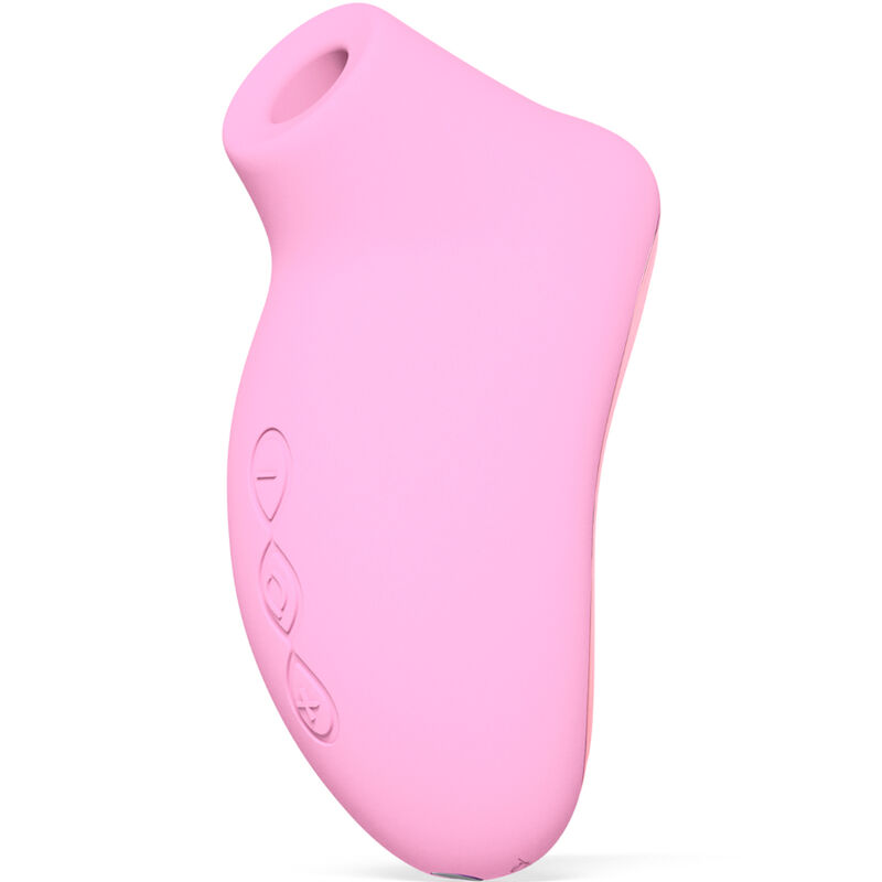 LELO SONA 2 Travel rosa, vista frontal con abertura oval y botones visibles