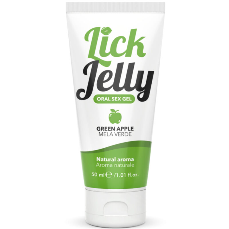 INTIMATELINE Lick Jelly lubricante sabor manzana verde en tubo blanco, 50 ml