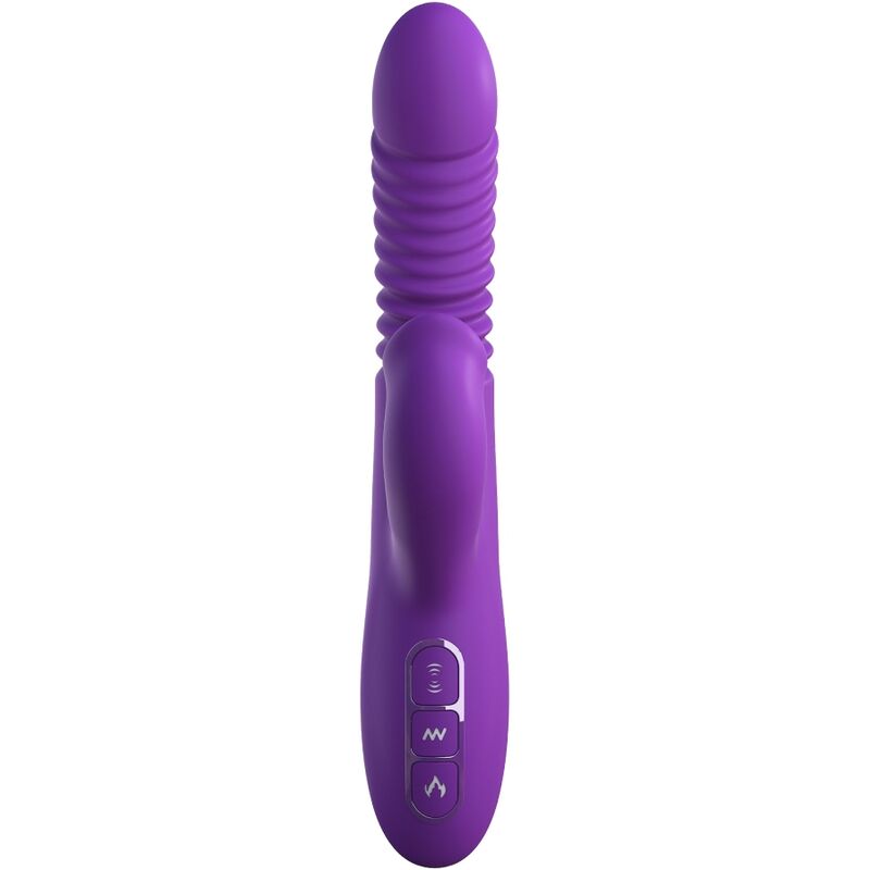 Estimulador Fantasy For Her morado, vista frontal con botones visibles.