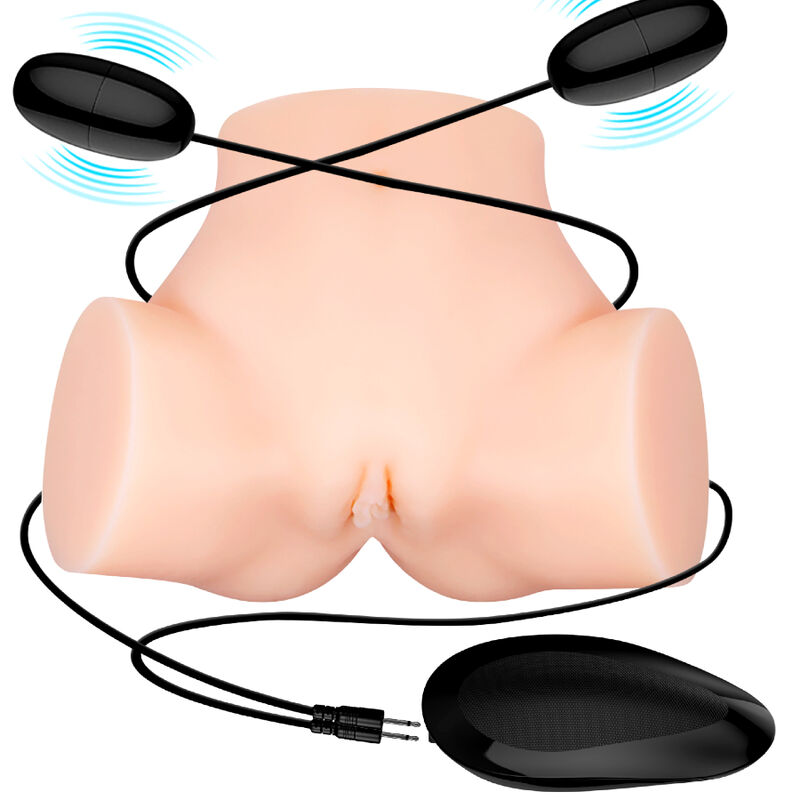 CRAZY BULL Samantha, torso realista en tono carne con mando negro y cable.