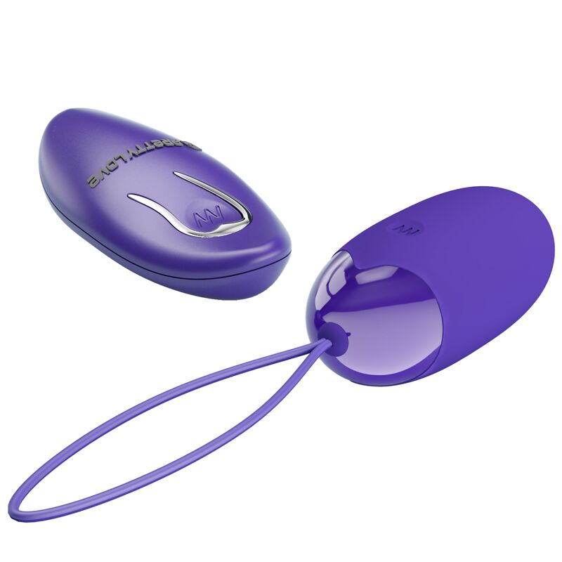 Pretty Love Berger Youth vibrador huevo violeta con mando inalámbrico.