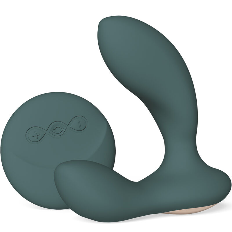 LELO HUGO 2 Remote en color verde con mando a distancia y botones visibles