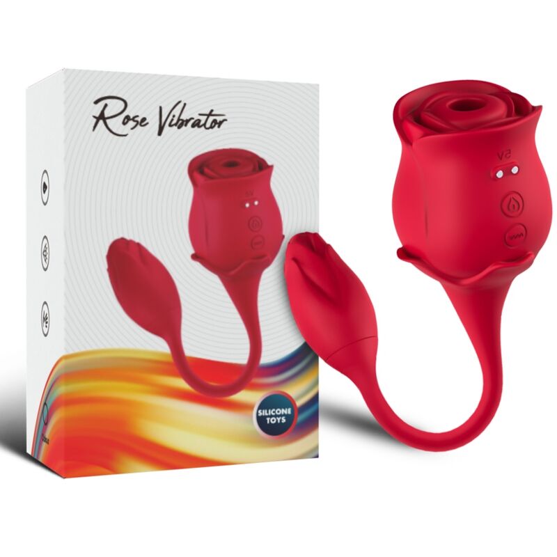 ARMONY Rose — Estimulador clitorial con succión y vibrador, rojo