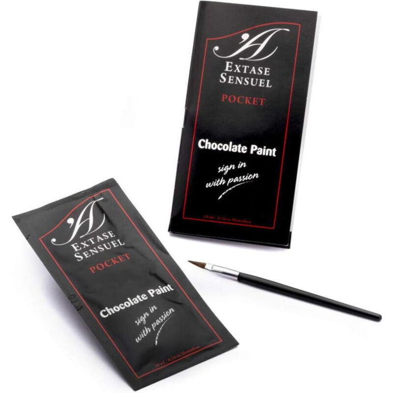 EXTASE SENSUAL Chocolate Paint en envase negro con pincel