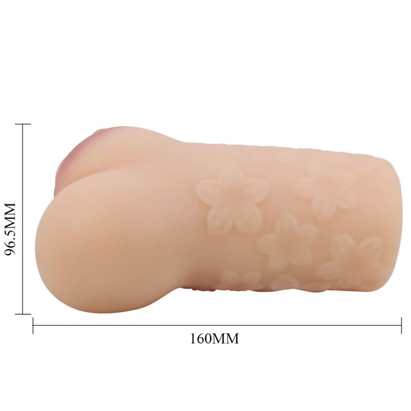 Crazy Bull Scarlet en vista lateral con relieve floral y medidas visibles de 160 mm x 96,5 mm.