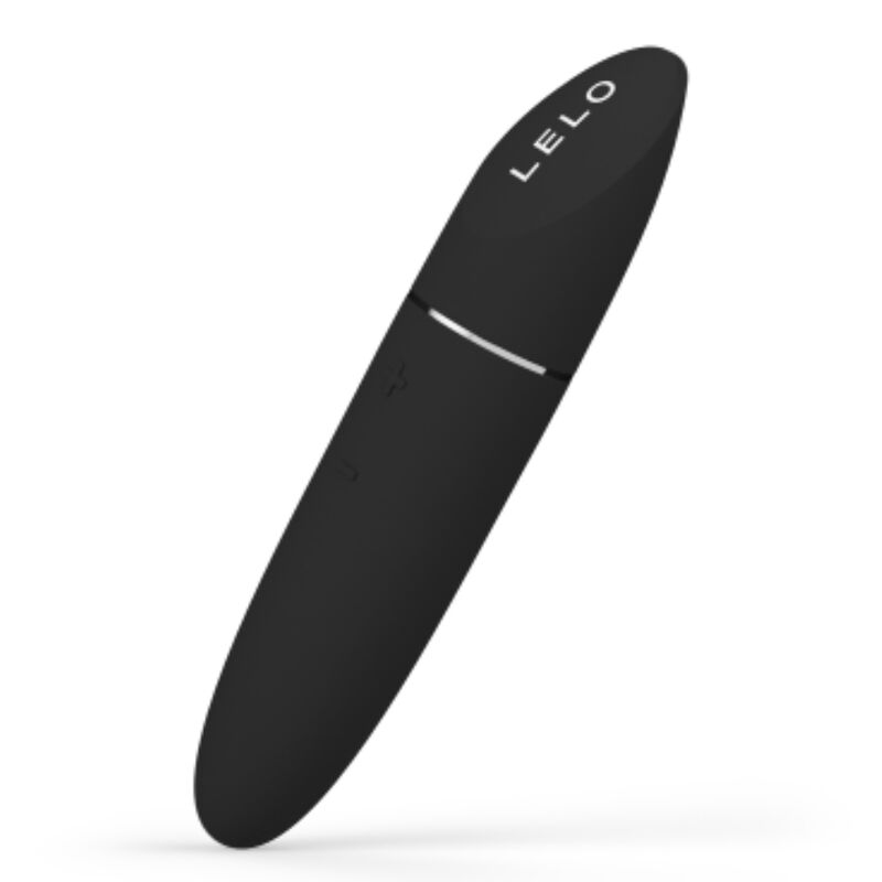 Vibrador personal LELO MIA 3 negro en vista frontal.
