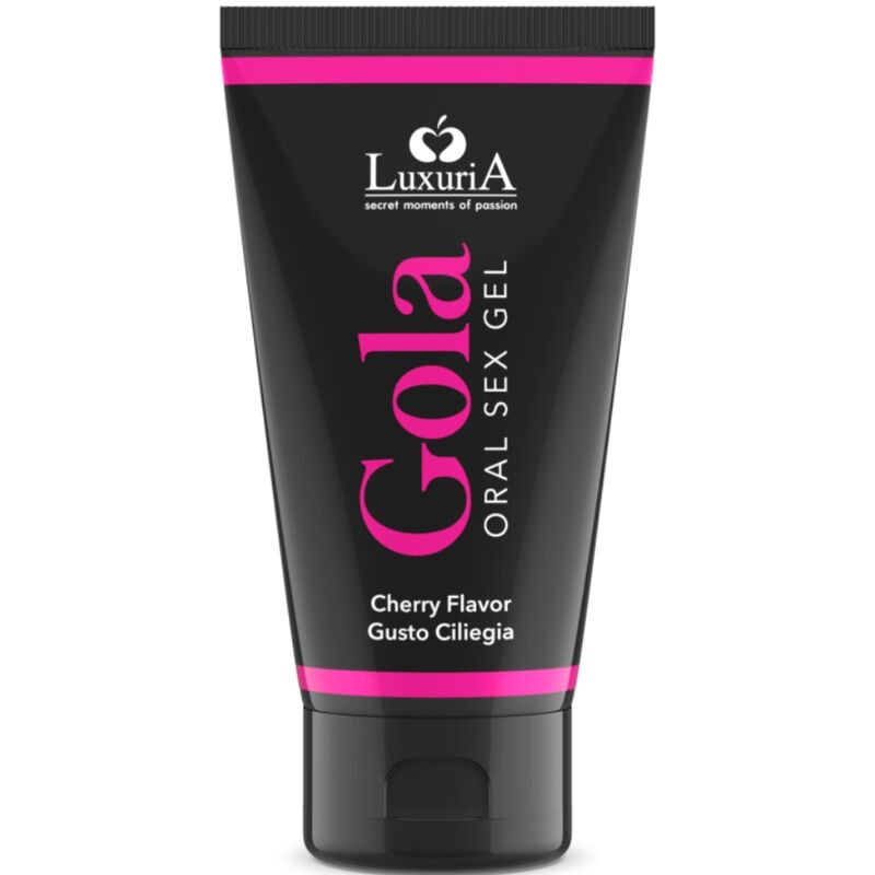 INTIMATELINE LUXURIA Gola Oral Sex Gel de cereza, tubo negro con detalles fucsia