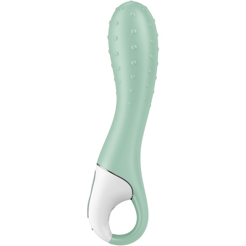 Satisfyer Air Pump Vibrator 3 mint, vibrador de punto G curvado con textura.