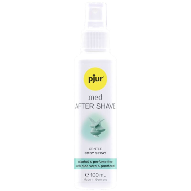 Spray after shave PJUR Med de 100 ml, vista frontal del envase.