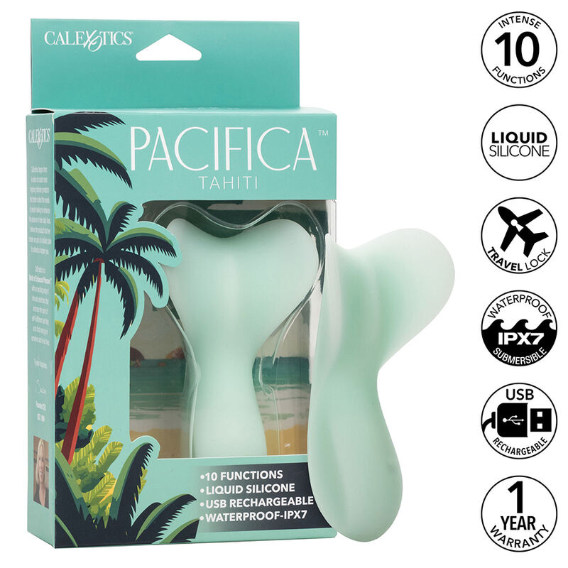 CalExotics Pacifica Tahiti Teaser en color aqua, con la caja del producto delante.