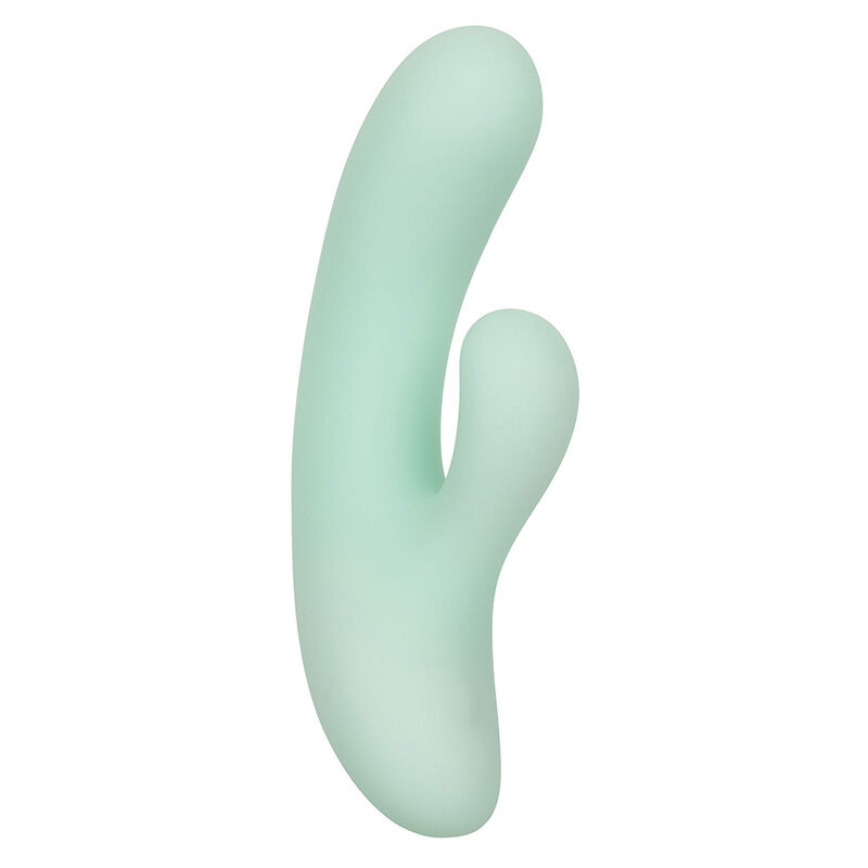 Vibrador para punto G CalExotics Pacifica Fiji en color aqua, vista frontal.