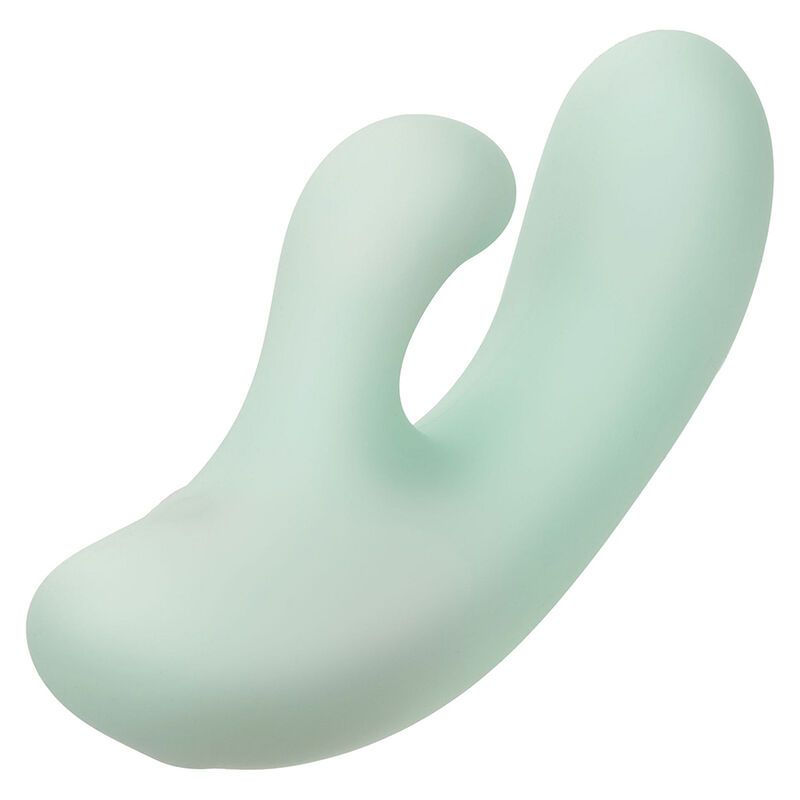 Vibrador CalExotics Pacifica Fiji color aqua, vista frontal.