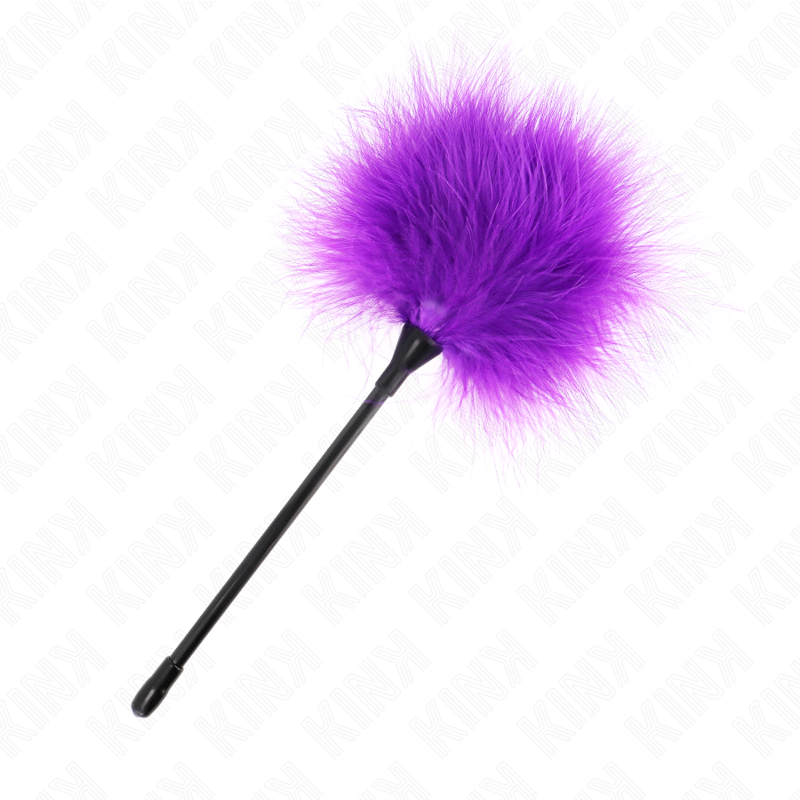 Kink Impact & Touch plumero morado con mango negro, en vista inclinada.