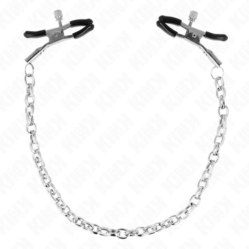 Kink Nipple Grip: pinzas para pezones con cadena gruesa, vista frontal.