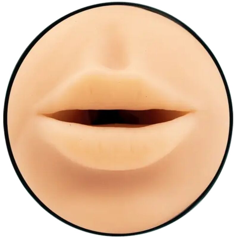Detalle del Kiiroo Feel Stroker Mouth con abertura color carne vista de frente.