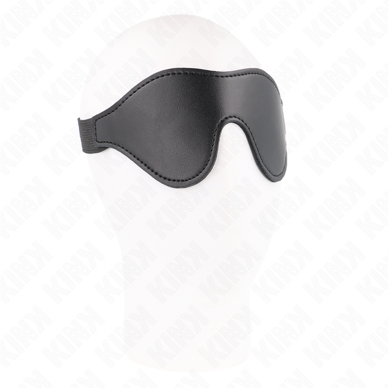 Antifaz negro de polipiel KINK Masked Allure con banda elástica