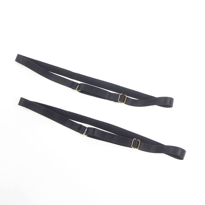 Dos tirantes negros ajustables con hebillas doradas de Subblime.
