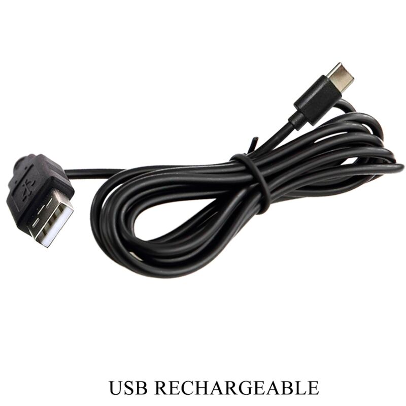 Cable USB negro con conectores USB-A y micro-USB.