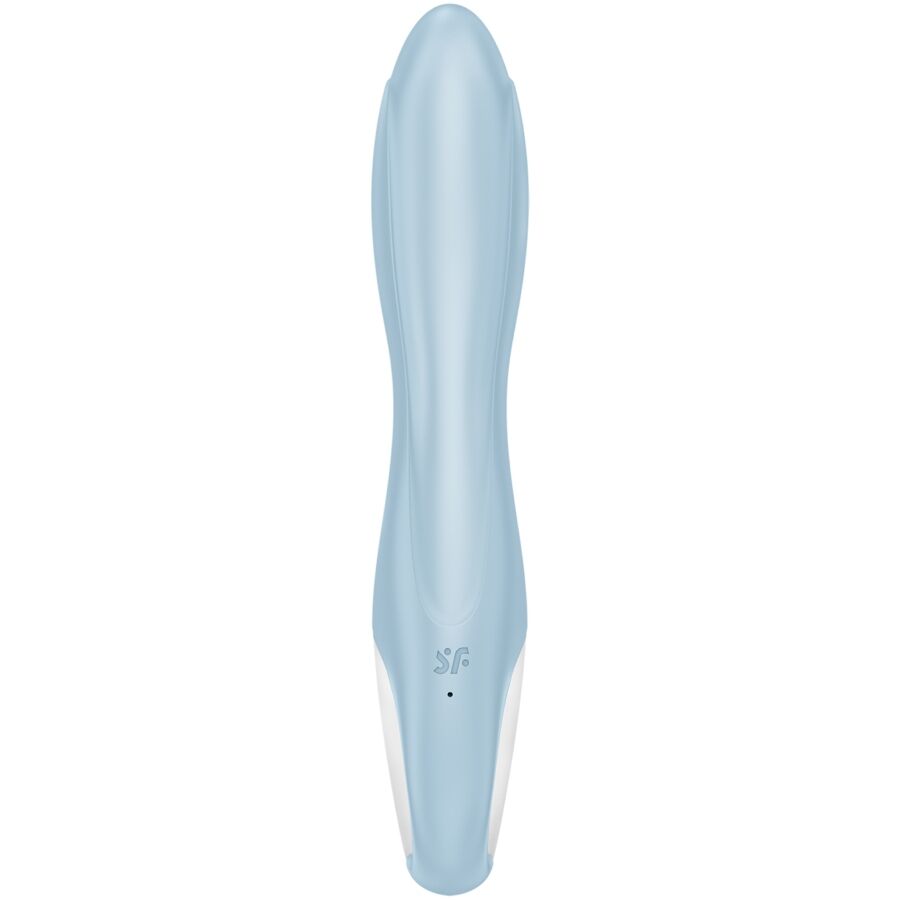 SATISFYER Air Pump Bunny 1 en azul, vista frontal.