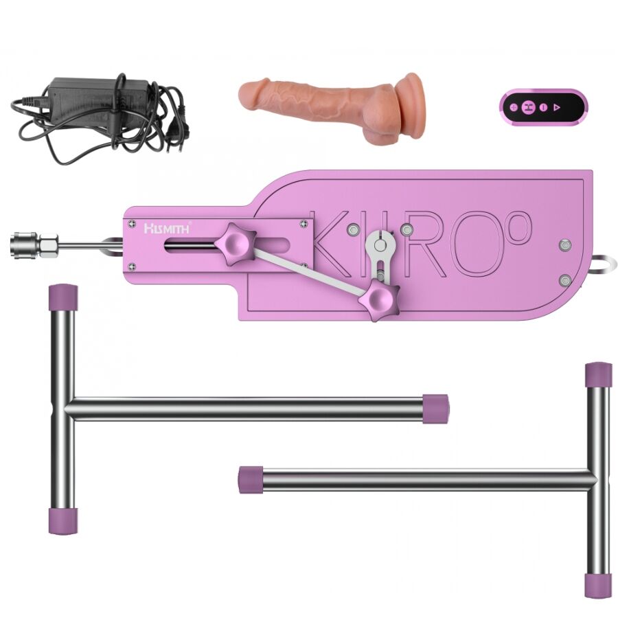Kiiroo Pleasure Drive con mando, adaptador y pieza de inserción visibles