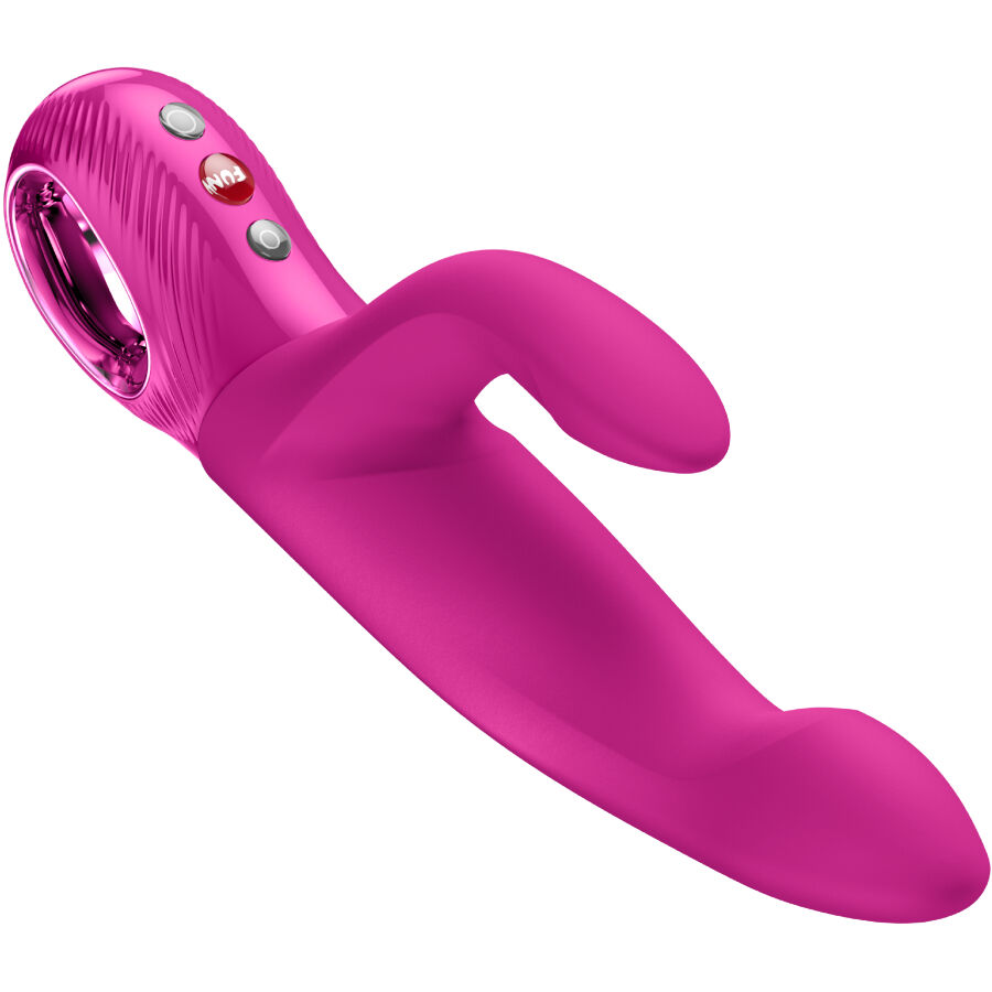 Vibrador rabbit Fun Factory BI STRONIC IMMERSE magenta, vista en ángulo.