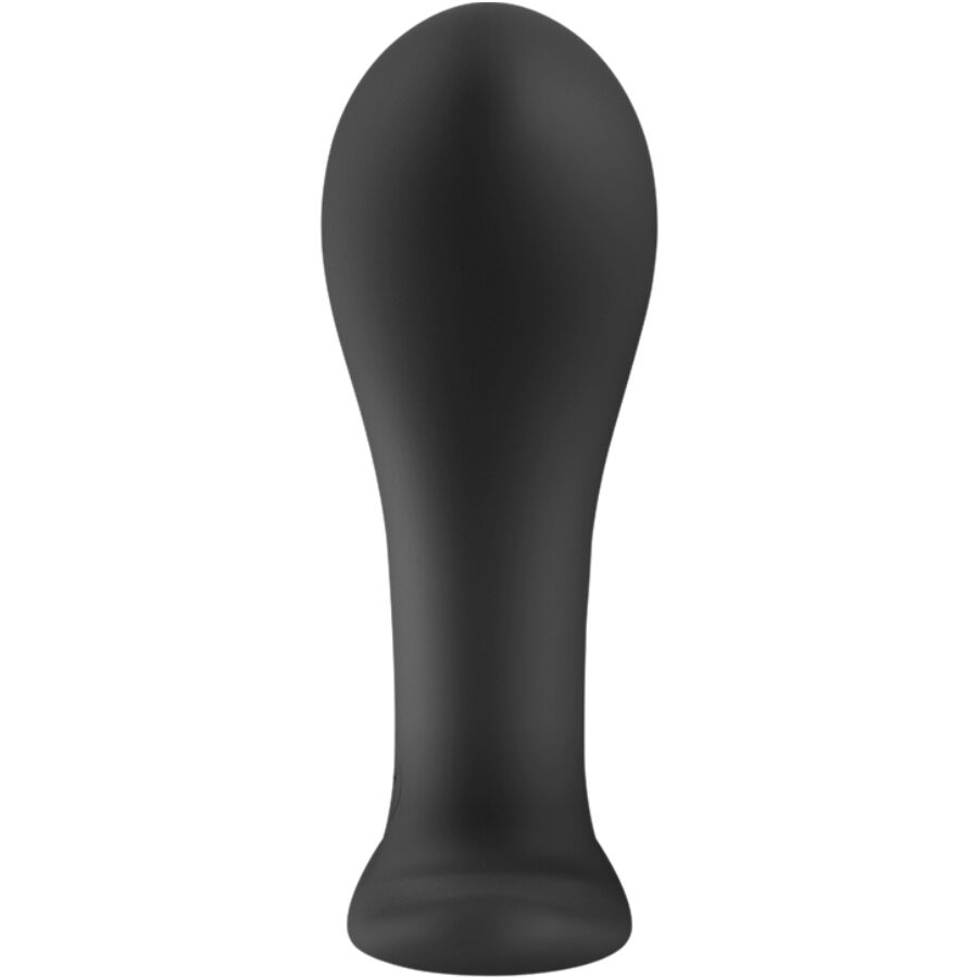 Fun Factory Bootie plug anal negro en vista frontal.
