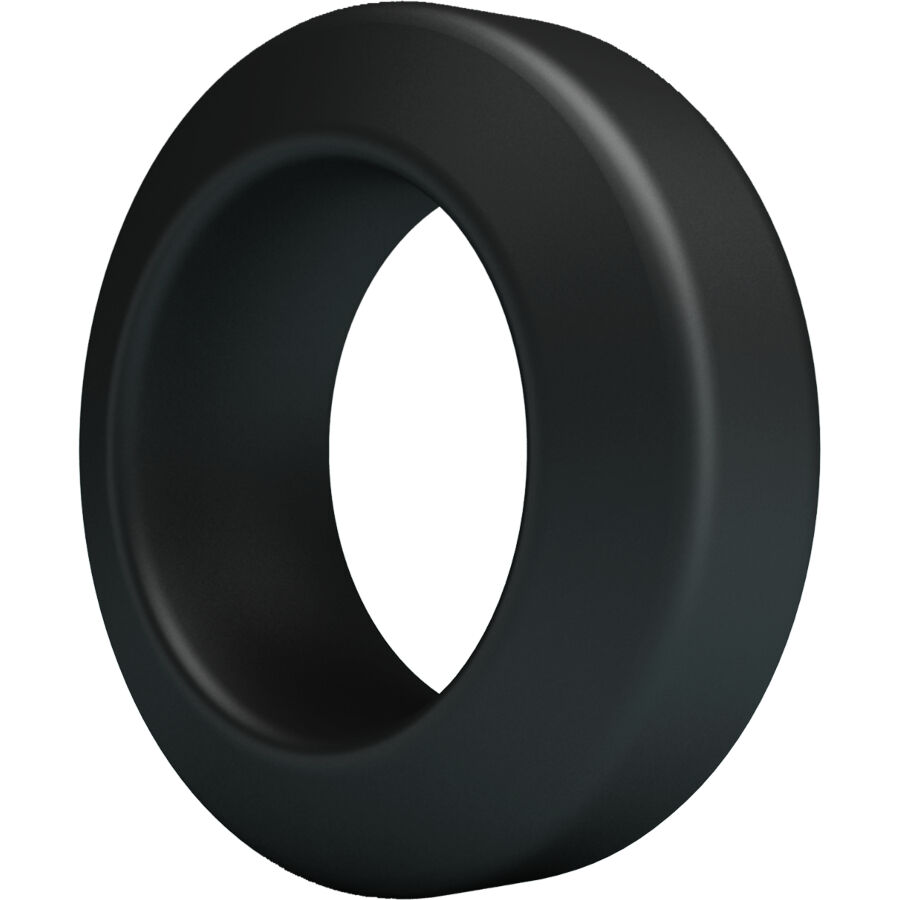Detalle del anillo para el pene CRAZY BULL Brodan Model 9 en negro, con abertura ovalada.