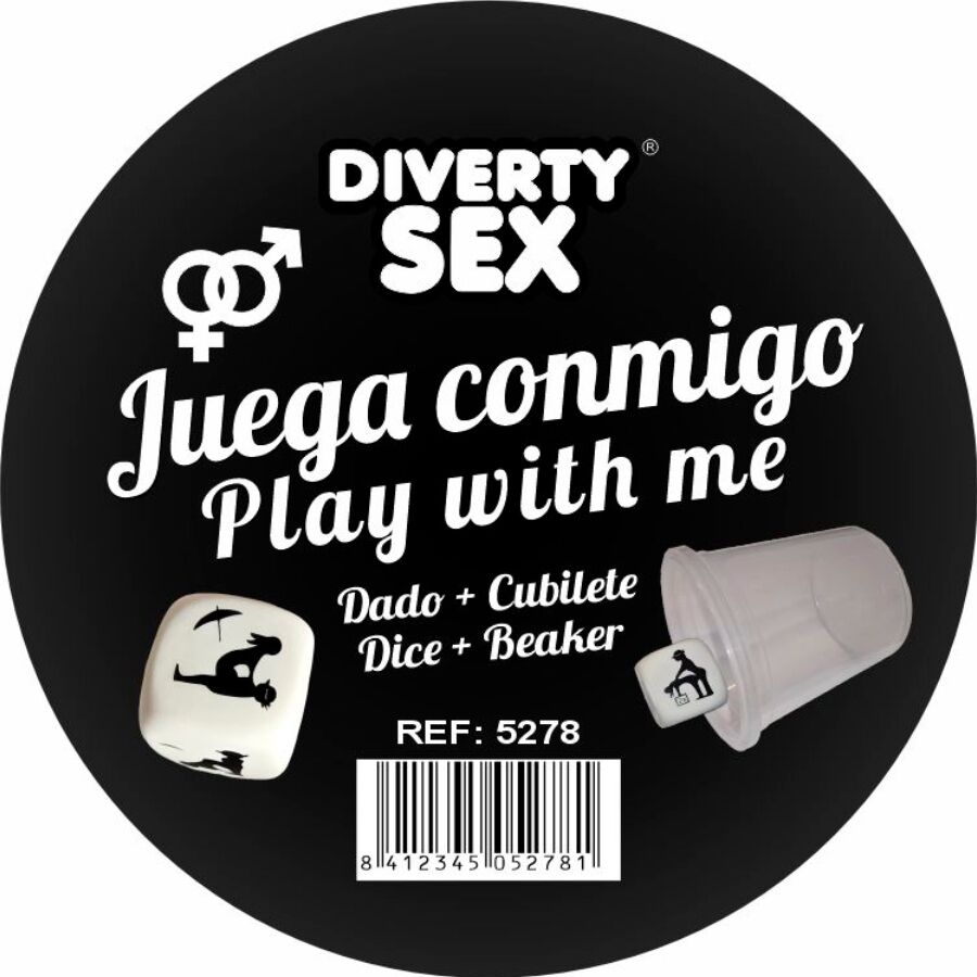 Caja del producto DIABLO PICANTE con dado y cubilete blancos