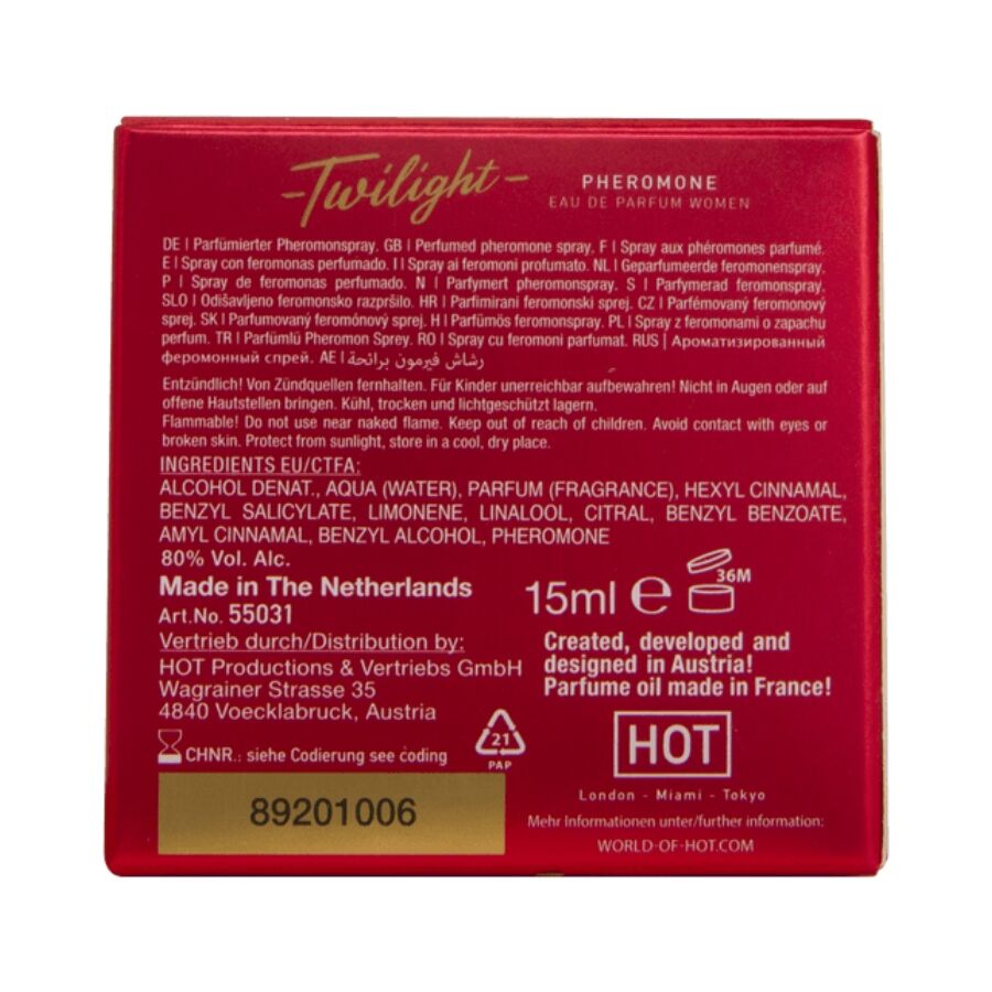 HOT - TWILIGHT PERFUME CON FEROMONAS MUJER 15 ML - Imagen 4