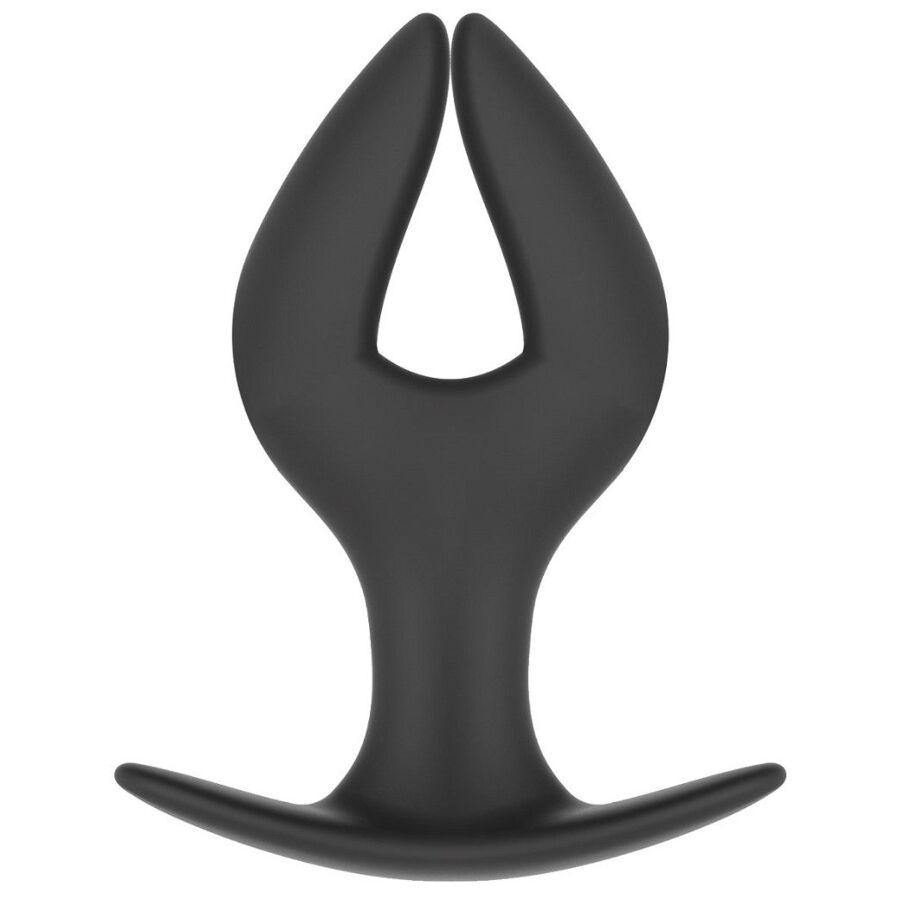 Tapón anal Hidden Desire Extreme Anchor negro, vista frontal con base ancha.